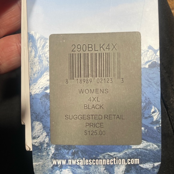 NWT SNOW COUNTRY OUTERWEAR SKI RIDER PANT 4X WOMENS BLACK WINTER - Picture 7 of 8